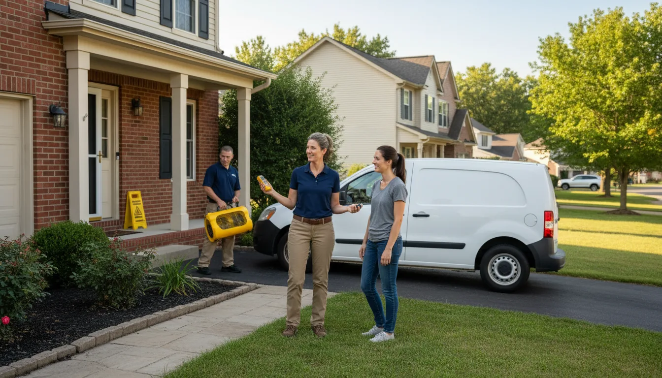 Residential water damage restoration in Fullerton, NE